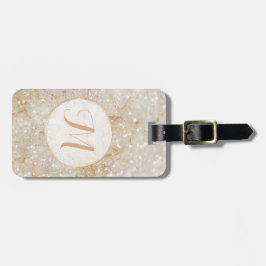 Glam Glitzer Monogram Gepäckanhänger