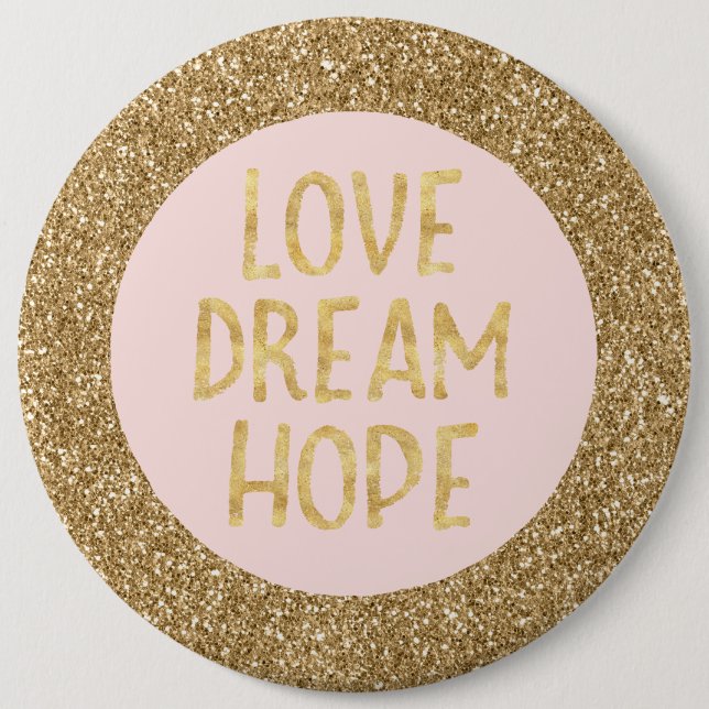 Glam Glitzer Sparkle Glitz Liebe Traumstrecke Airo Button (Vorderseite)