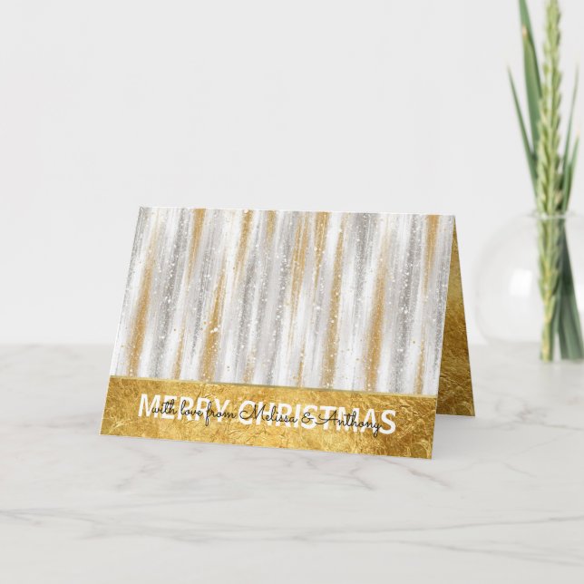 Glam Glitzy Gold Weihnachten (Vorderseite)