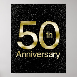 Glam Gold 50 Jahre alt Poster