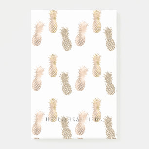 Glam Gold Ananas Post-it Klebezettel