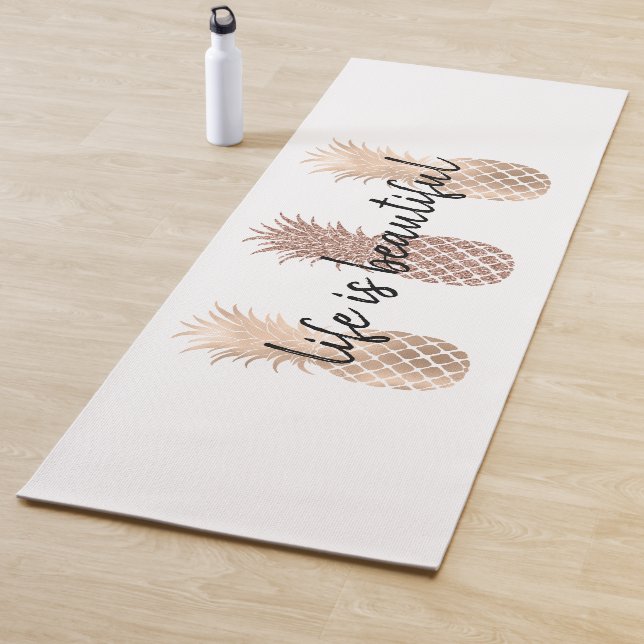 Glam Gold Ananas Yogamatte (Beispiel)