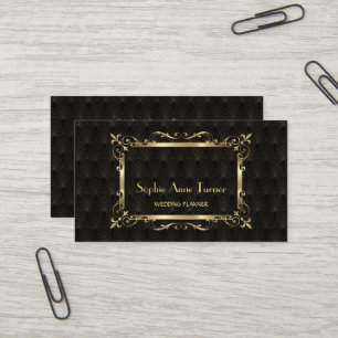 Glam Gold Art Deco Gran Café Al Porto Beruflich Visitenkarte