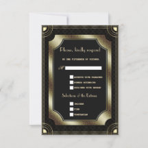 Glam Gold Black Great Art Deco Hochzeit