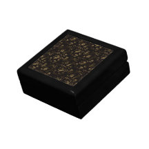 Glam Gold Blätter Muster braun