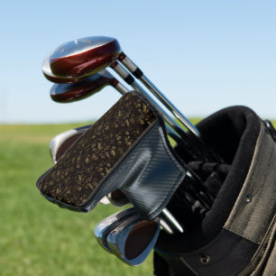 Glam Gold Blätter Muster braun Golf Headcover