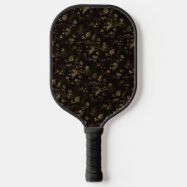 Glam Gold Blätter Muster braun Pickleball Schläger