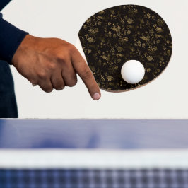 Glam Gold Blätter Muster braun Tischtennis Schläger