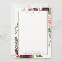 Glam Gold Blush Burgund Wasserfarben Rose Blumen