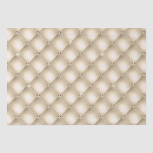Glam Gold Cream Champagne Diamond Glitz Wedding Seidenpapier (Vorderseite)