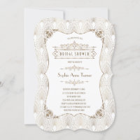 Glam Gold Fleur-de-lis Great Gatsby Brautparty