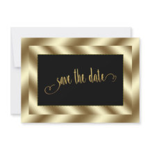 Glam Gold Foil und Black Wedding speichern das Dat