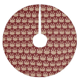 Glam Gold Glitzer Bells auf Weihnachten Polyester Weihnachtsbaumdecke