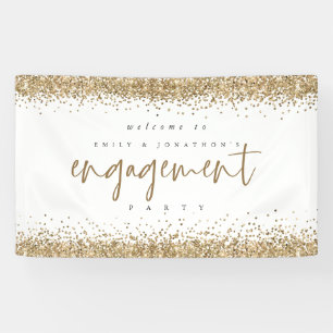 Glam Gold Glitzer Borders Willkommensverstärker Banner