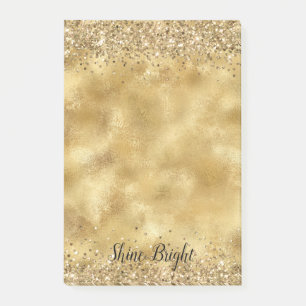 Glam Gold Glitzer Confetti      Post-it Klebezettel