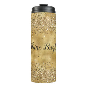 Glam Gold Glitzer Confetti Thermosbecher