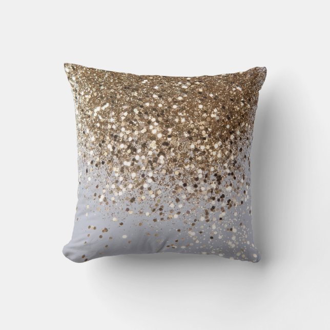 Glam Gold Glitzer Glam #1 Kissen (Vorderseite)