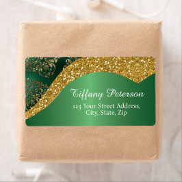Glam Gold Glitzer Green Metallic Lieferadresse