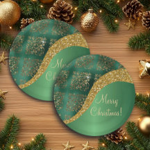 Glam Gold Glitzer Green Metallic