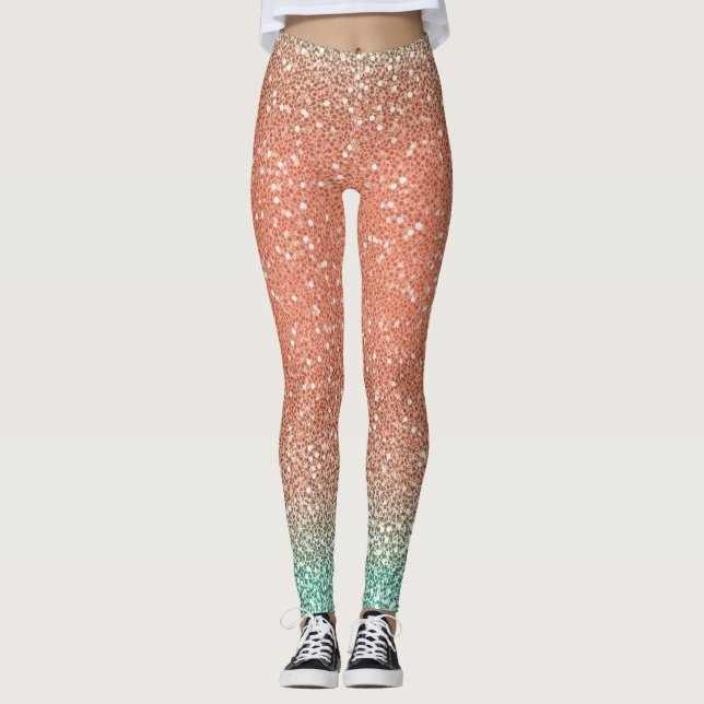Glam Gold Glitzer Leggings (Vorderseite)