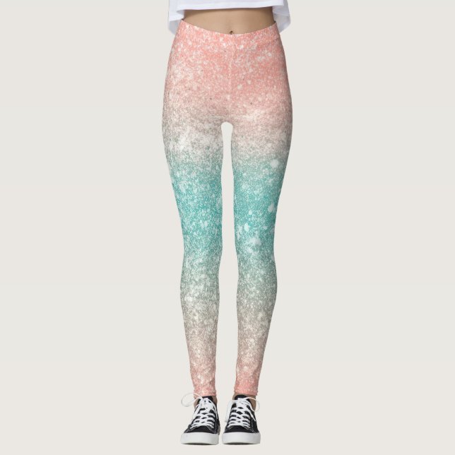 Glam Gold Glitzer Leggings (Vorderseite)
