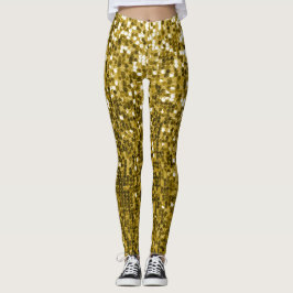 Glam Gold Glitzer Leggings