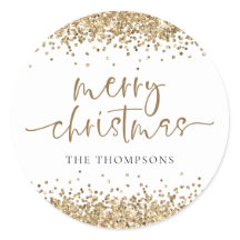 Glam Gold Glitzer Name Frohe Weihnachten