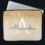 Glam Gold Glitzer und Sparkle Chic Mit Monogramm Laptopschutzhülle<br><div class="desc">Gold Ombre Imitats Glitzer und Sparkle Moderne und elegante Monogram Case. Dieser Fall kann so angepasst werden,  dass er Ihren Anfangs- und Vornamen enthält.</div>