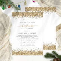 Glam Gold Glitzer Weihnachtsfeiertag Party
