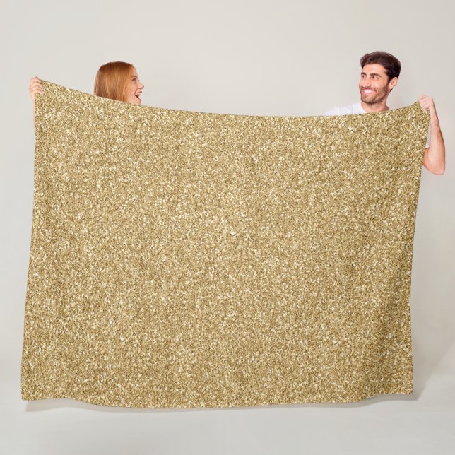 Glam Gold Glitzy Glitzer    Fleecedecke (Beispiel)