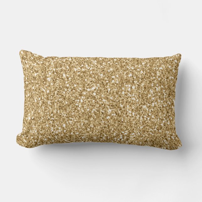 Glam Gold Glitzy Glitzer      Lendenkissen (Vorderseite)