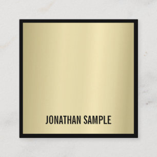 Glam Gold Look Moderne Kunst Minimalistisch Schlic Quadratische Visitenkarte