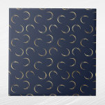 Glam Gold Moons Navy Blue Fliese<br><div class="desc">Navy Blauer Fliesen mit Goldmonden. Hex-Code für marineblau ist #202A44.</div>