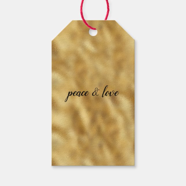 Glam Gold personalisiert inspirierendes Zitat Geschenkanhänger (Vorderseite)