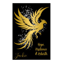 Glam Gold Phoenix Silver Glitzer Monogram Black |