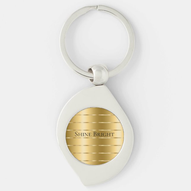 Glam Gold Ribbon Schlüsselanhänger (Vorderseite)