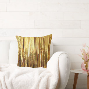Glam Gold Sparkeln Streifen Kissen