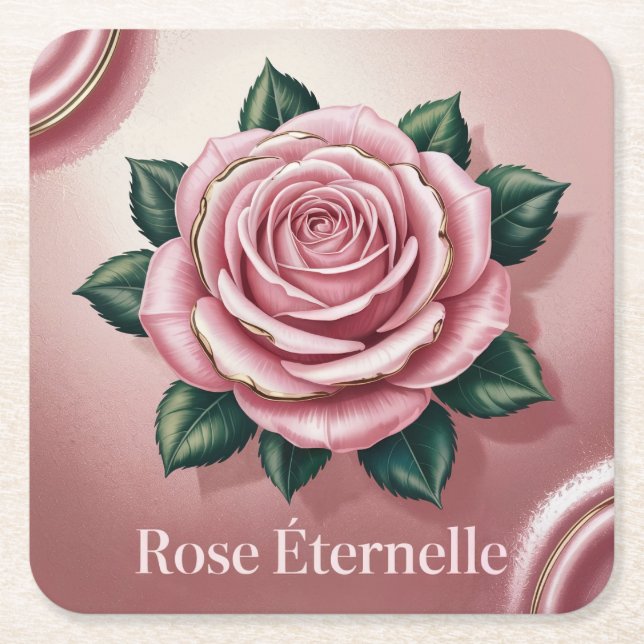 Glam Gold Trimmer Rose Gold Untersetzer Set (Vorderseite)