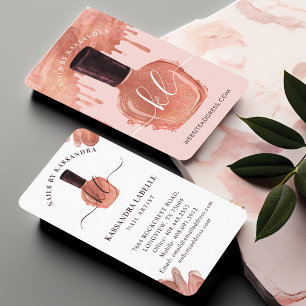 Glam Gold Tropfens Nail Polnischer Flaschenkorb Visitenkarte