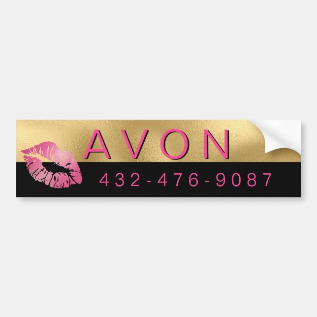 Glam Gold und Black Independent Rep Avon Autoaufkleber (Vorne)