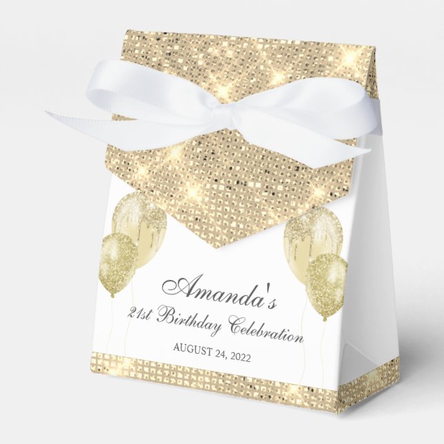 Glam Gold und White Geschenkschachtel (Vorderseite)
