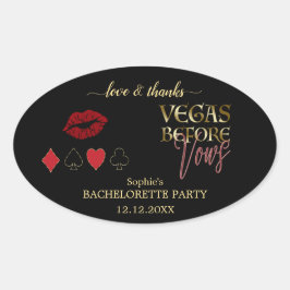 Glam Gold Vegas Before Vows Casino Ovaler Aufkleber