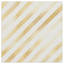 Glam Gold White Stripe Grafik Stoff