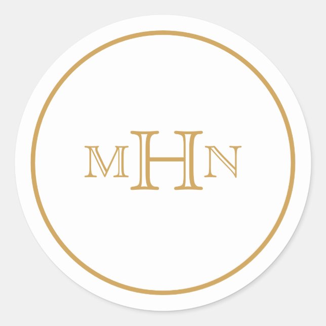 Glam gothique | Stickers | Monogramme | Blanc (Devant)