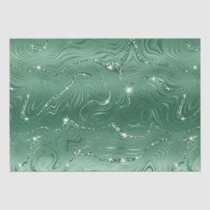 Glam Green Glittery Glitz Seidenpapier