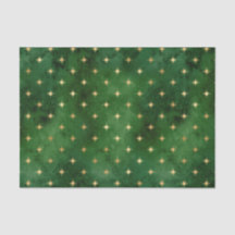 Glam Green Gold Stars Weihnachten