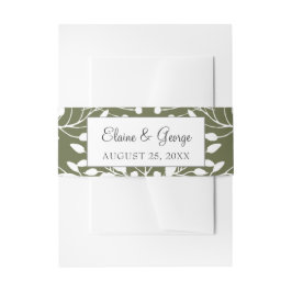 Glam Greenery Hochzeit Einladungen Bauchband Einladungsbanderole