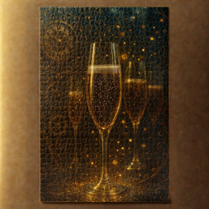 Glam Happy New Year Steampunk Champagner