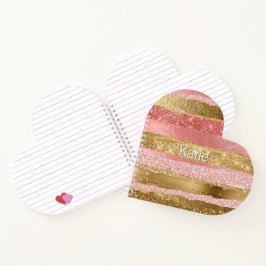 Glam Heart Custom Notebook Notizbuch