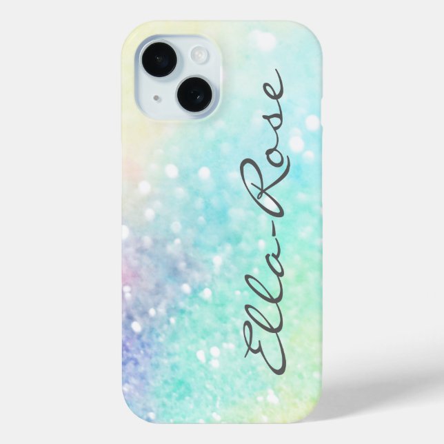 Glam Holographic Glitzer Farbenfrohe Hübsche Muste Case-Mate iPhone Hülle (Rückseite)